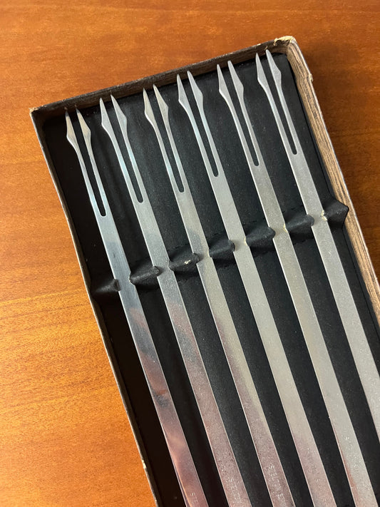 Fonduegabeln Edelstahl & Teak von Stelton