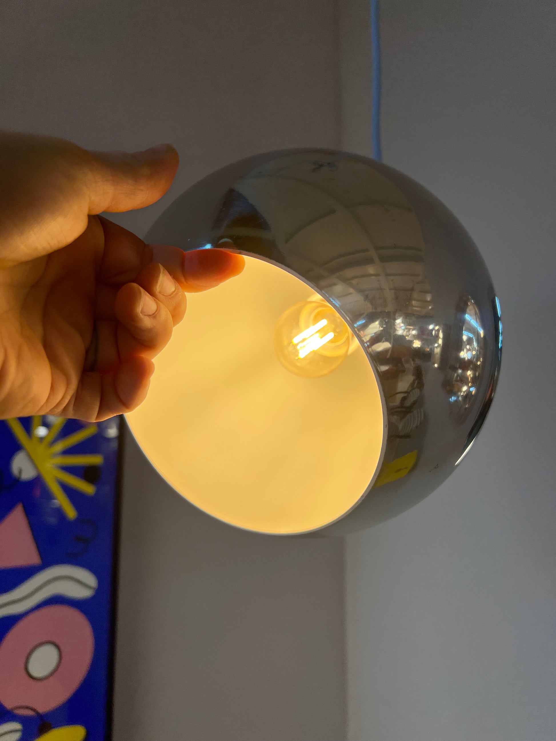 Kugellampe Topan Chrom von Verner Panton