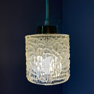 Hängelampe Glas Messing aus Dänemark