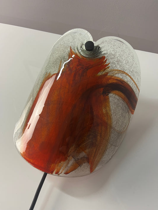 Wandlampe rotbraun Glas von Per Lütken für Holmegaard