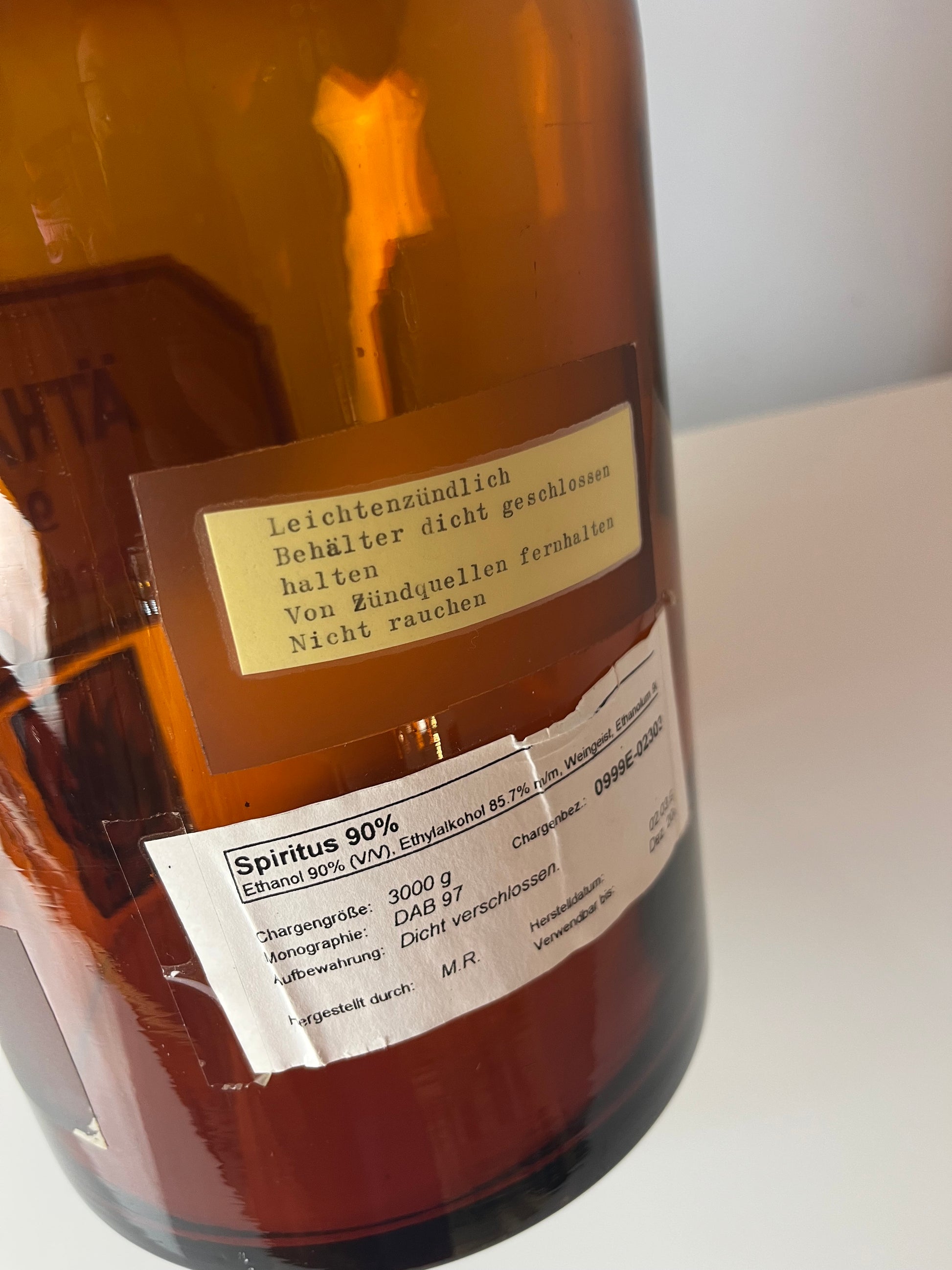 Apothekerglas Äthanol braun