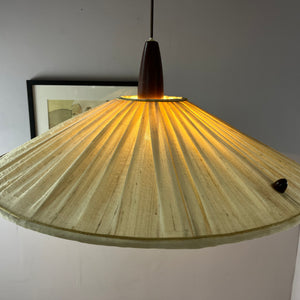 Hängelampe beige braun Teak von Temde