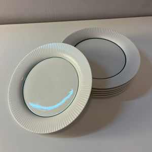 Set: 6x Kuchenteller Modulation Secunda grün von Tapio Wirkkala für Rosenthal