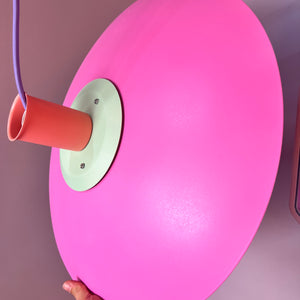 Lamellenlampe pink neu lackiert aus Dänemark