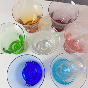 Set: 7x Wasserglas bunt