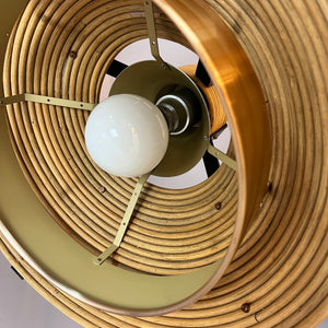 Hängelampe Rattan Kupfer von Doria Leuchten