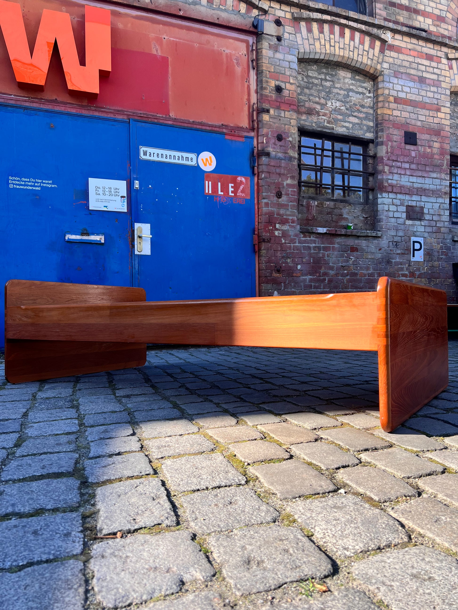Gästebett Massivholz Teak 100x200 mit Matratze