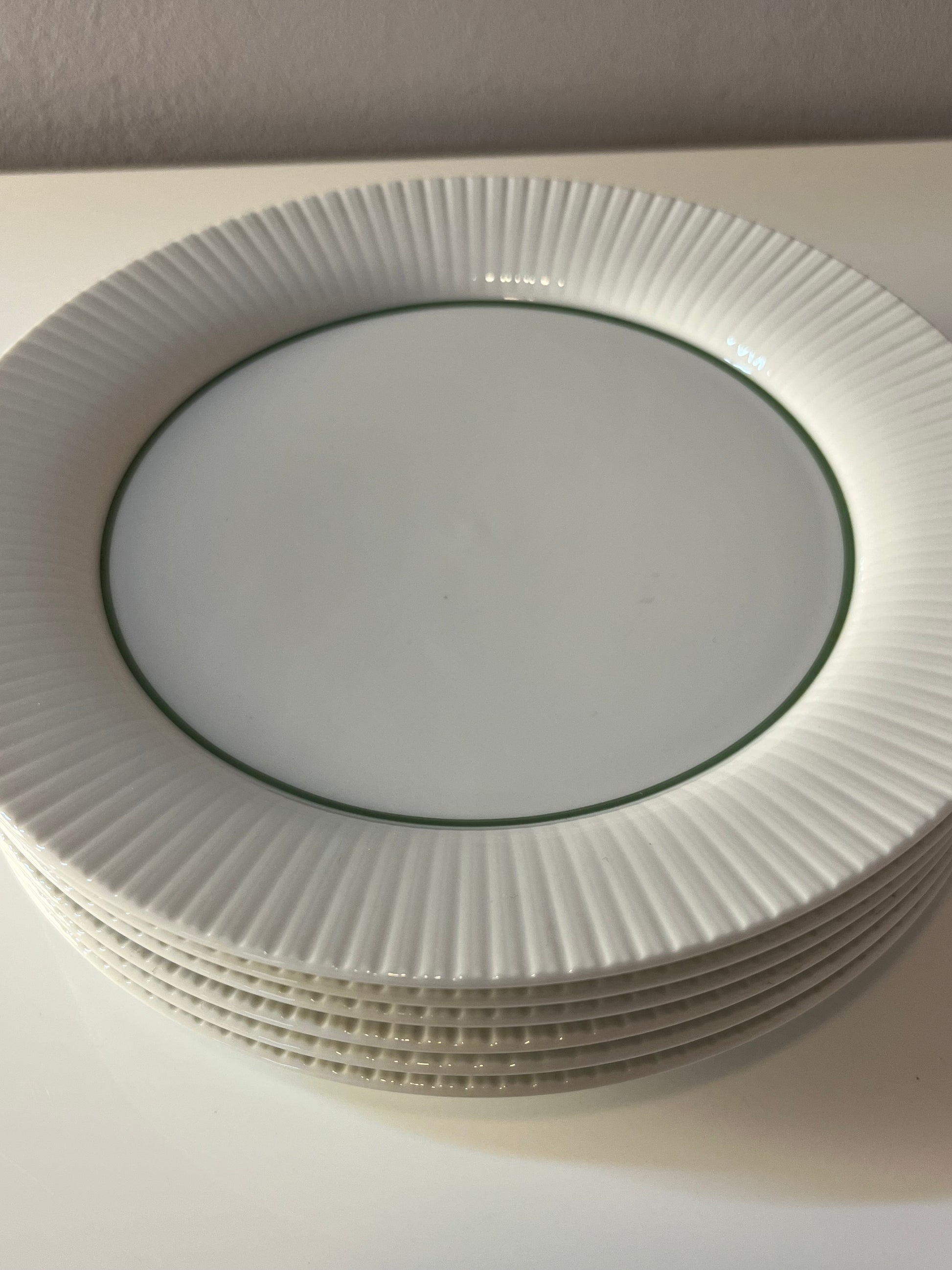 Set: 6x Kuchenteller Modulation Secunda grün von Tapio Wirkkala für Rosenthal
