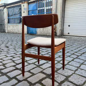 Set: 6x Polsterstuhl beige Teak von Casala