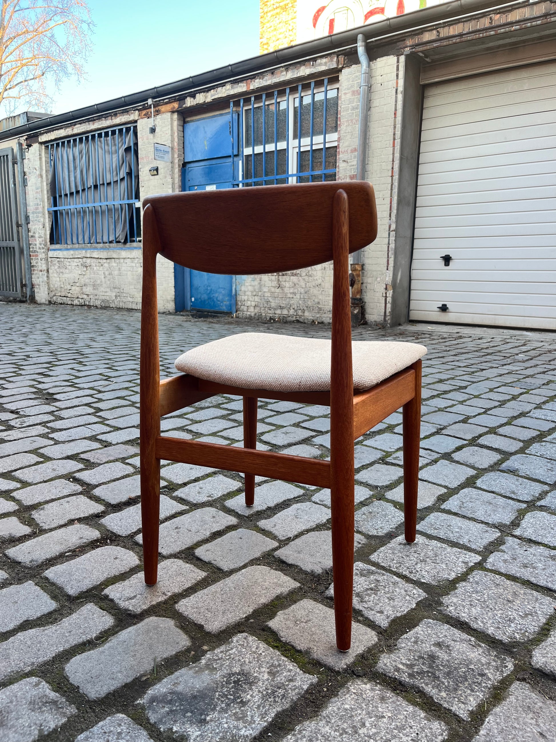 Set: 6x Polsterstuhl beige Teak von Casala