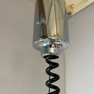 Hängelampe weiß grau Chrom handgearbeitet von Cristallux