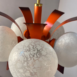 Kronleuchter weiß orange von Richard Essig