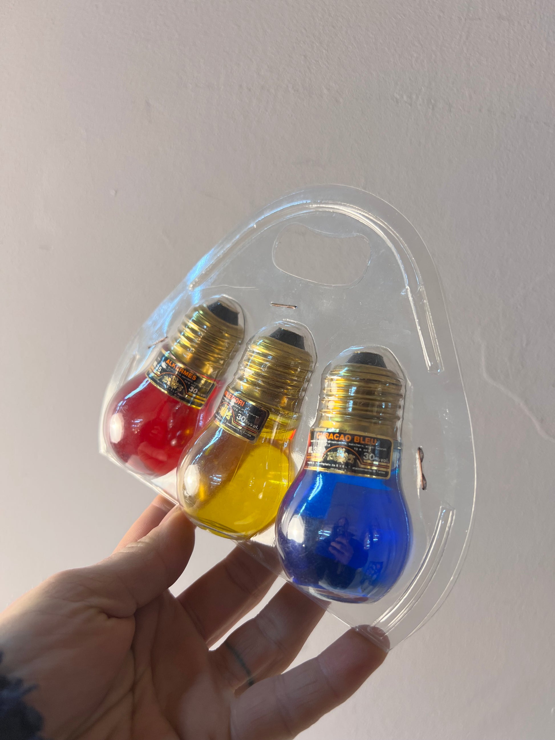Set: 3x Schnaps in Glühbirne