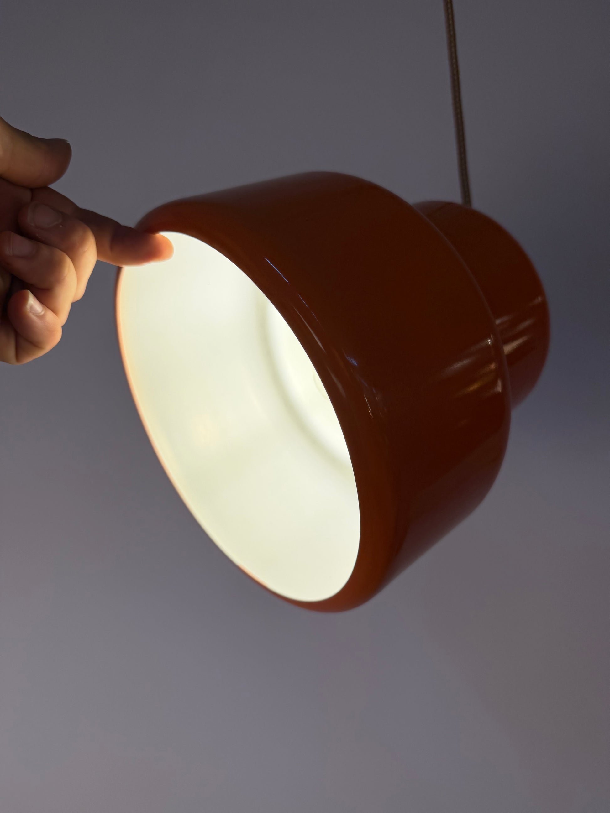 Hängelampe Poker orange von Jo Hammerborg für Fog & Mørup