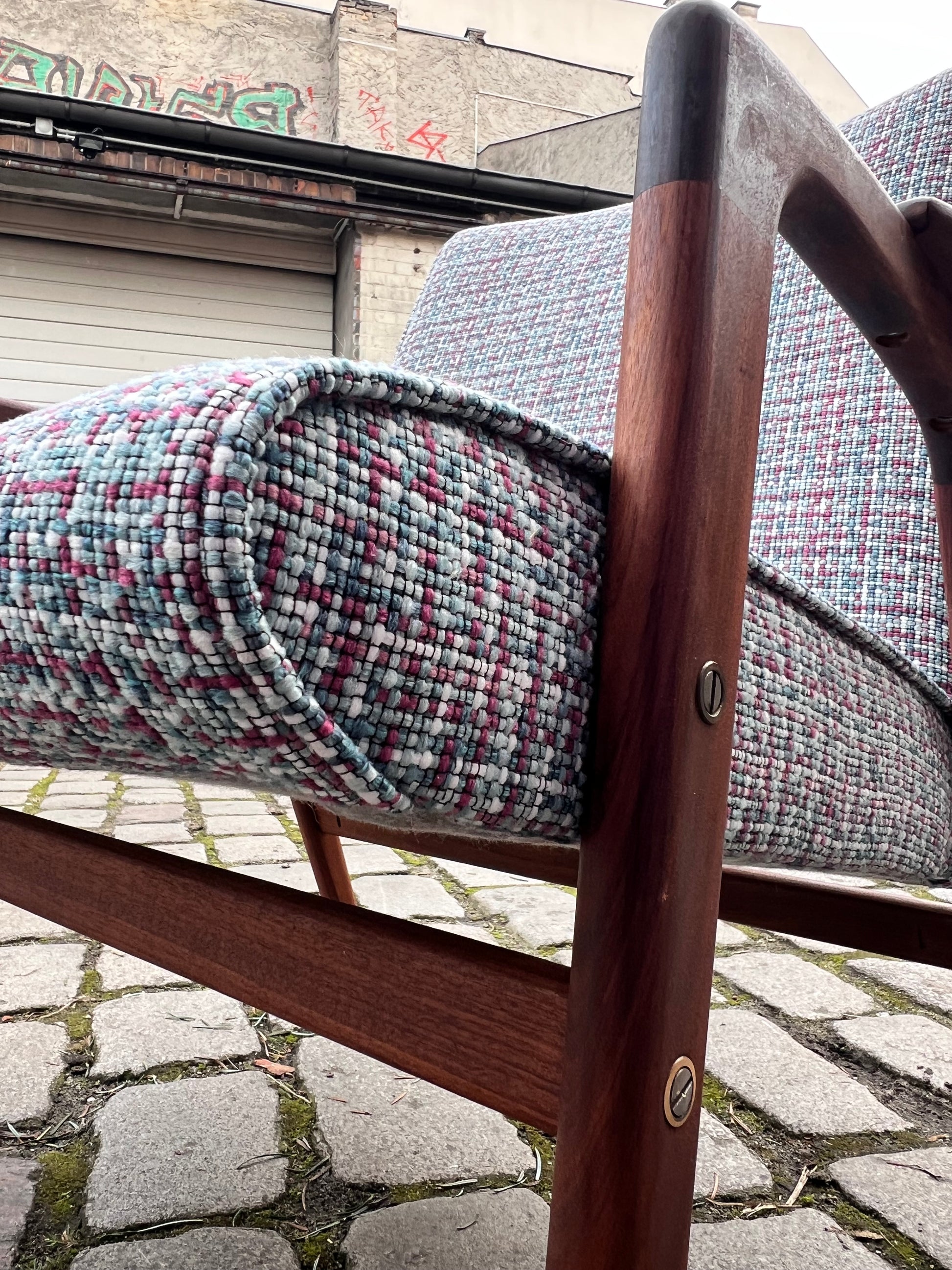 Ruster Lounge Chair neu gepolstert von Yngve Ekström für Swedese