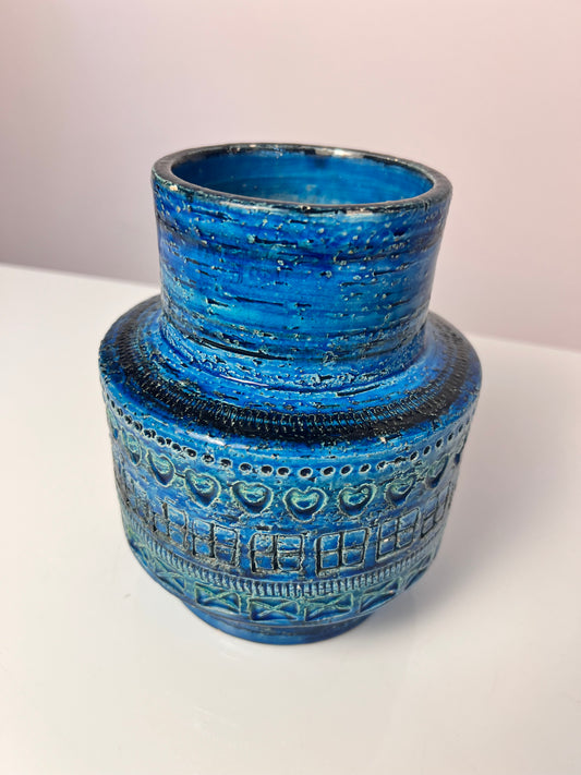 Vase Serie Rimini Blu von Aldo Londi für Bitossi