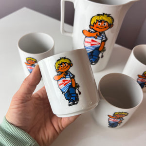 Set: 4 Becher & 1 Kanne Hansano von Schirnding Bavaria