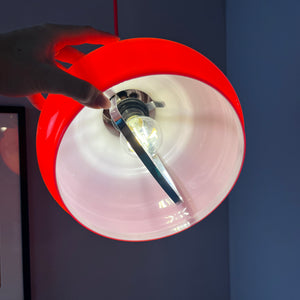 Hängelampe rot Glas