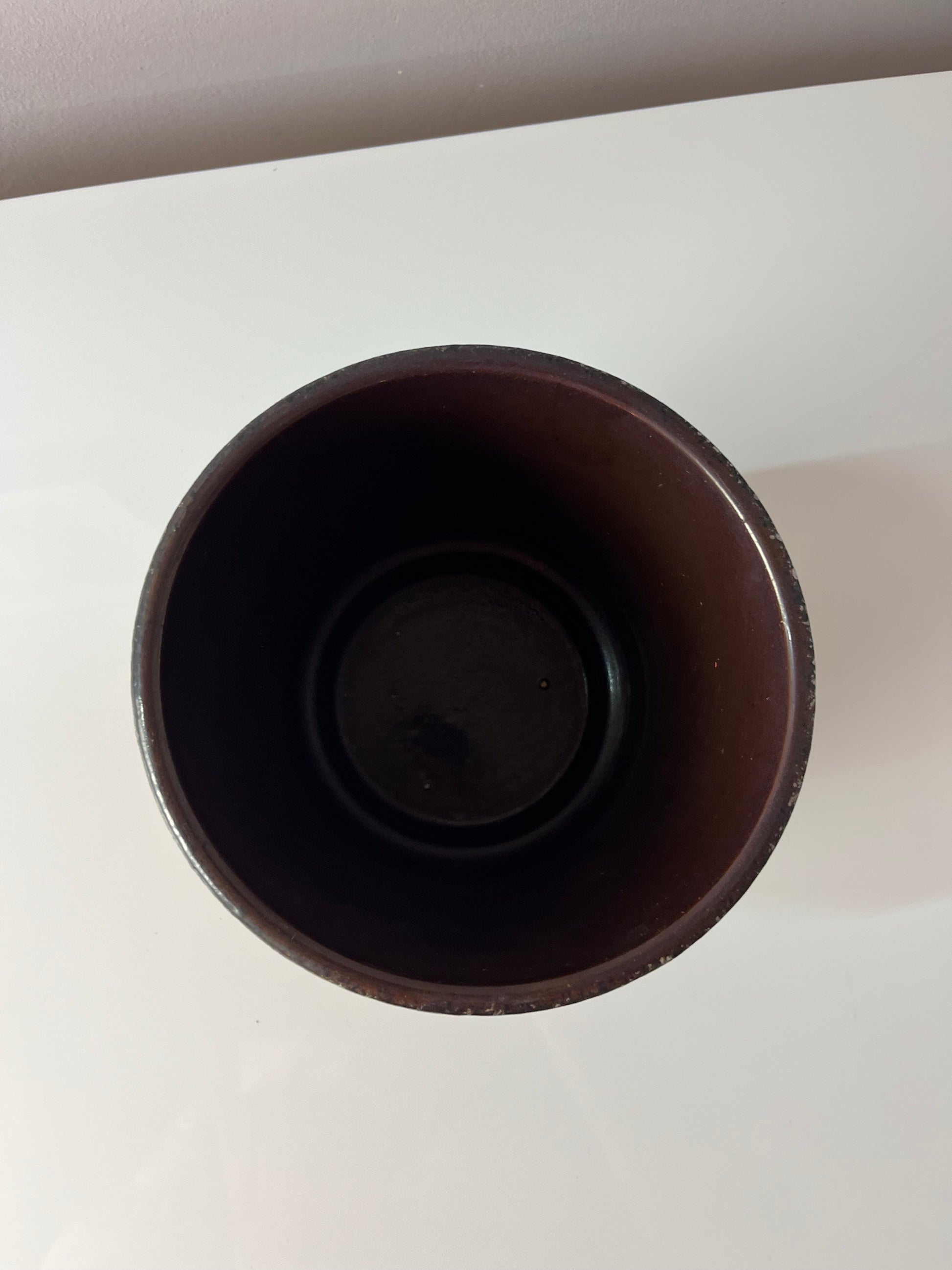 Blumentopf Fat Lava rot weiß von Jopeko Keramik