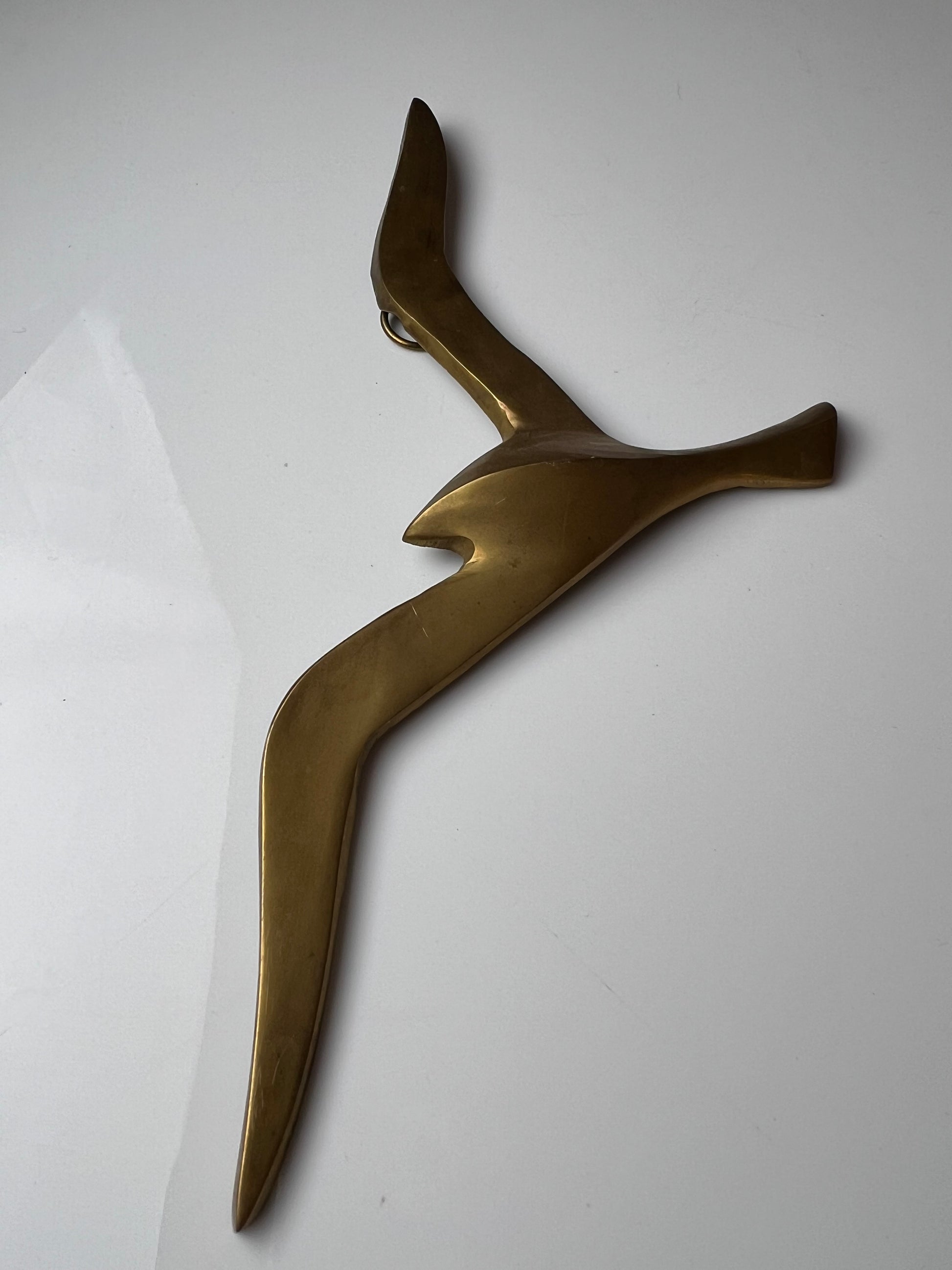 Wanddeko Schwalbe Messing