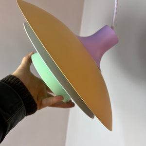 Lamellenlampe neu lackiert lila mint