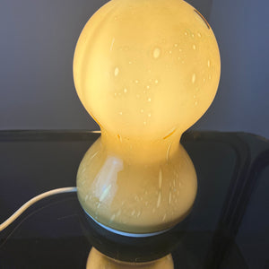 Tischlampe gelb Glas von Doria