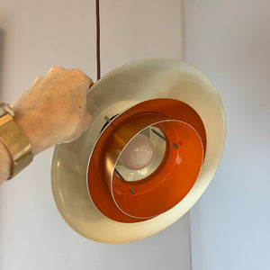 Hängelampe orange Kupfer