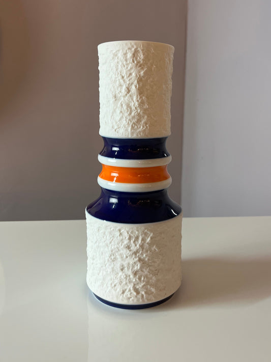 Vase 599/2 blau orange von Royal Porzellan Bavaria KPM