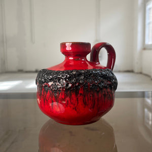 Vase 210 rot schwarz von Kreutz Keramik