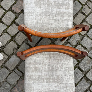 Polsterstuhl hellgrau Teak von J.L. Møller