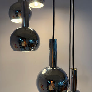 Kaskadenlampe 7-flammig Chrom von Richard Essig