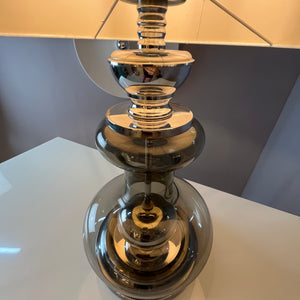 Tischlampe Rauchglas