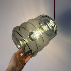 Hängelampe Rauchglas Chrom von Peill & Putzler