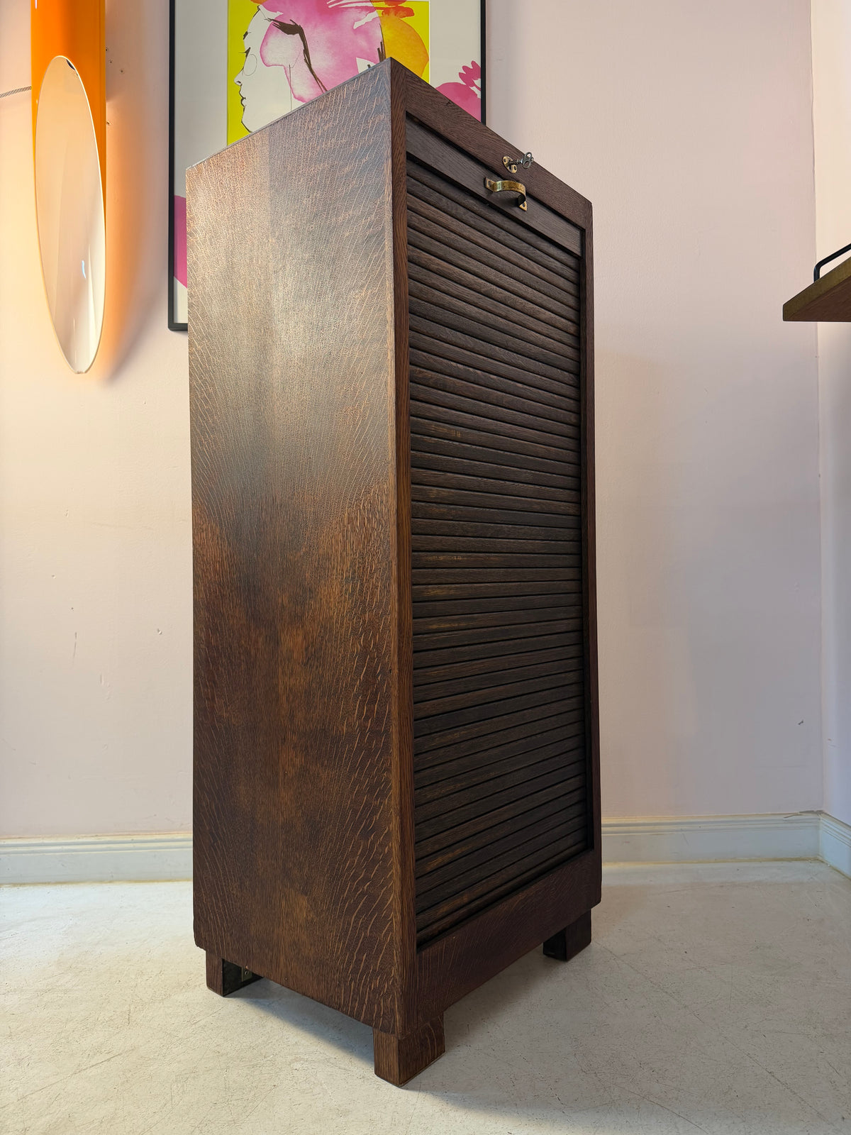 Rollladenschrank mit Messinggriff & Schloss von Soennecken