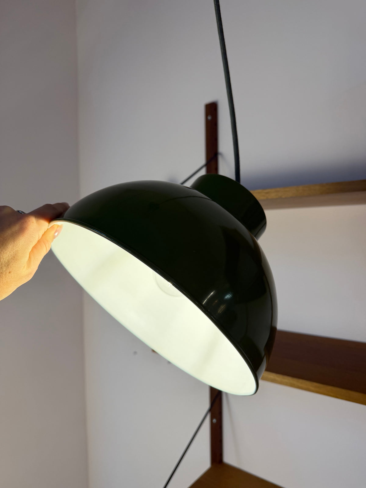 Bunkerlampe oliv aus Dänemark