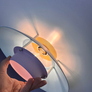 Lamellenlampe neu lackiert rosa mint