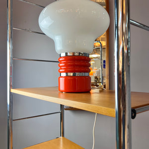 Tischlampe orange weiß von Enrico Tronconi