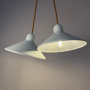 Set: 2x Hängelampe Typ 734 weiß von Horn
