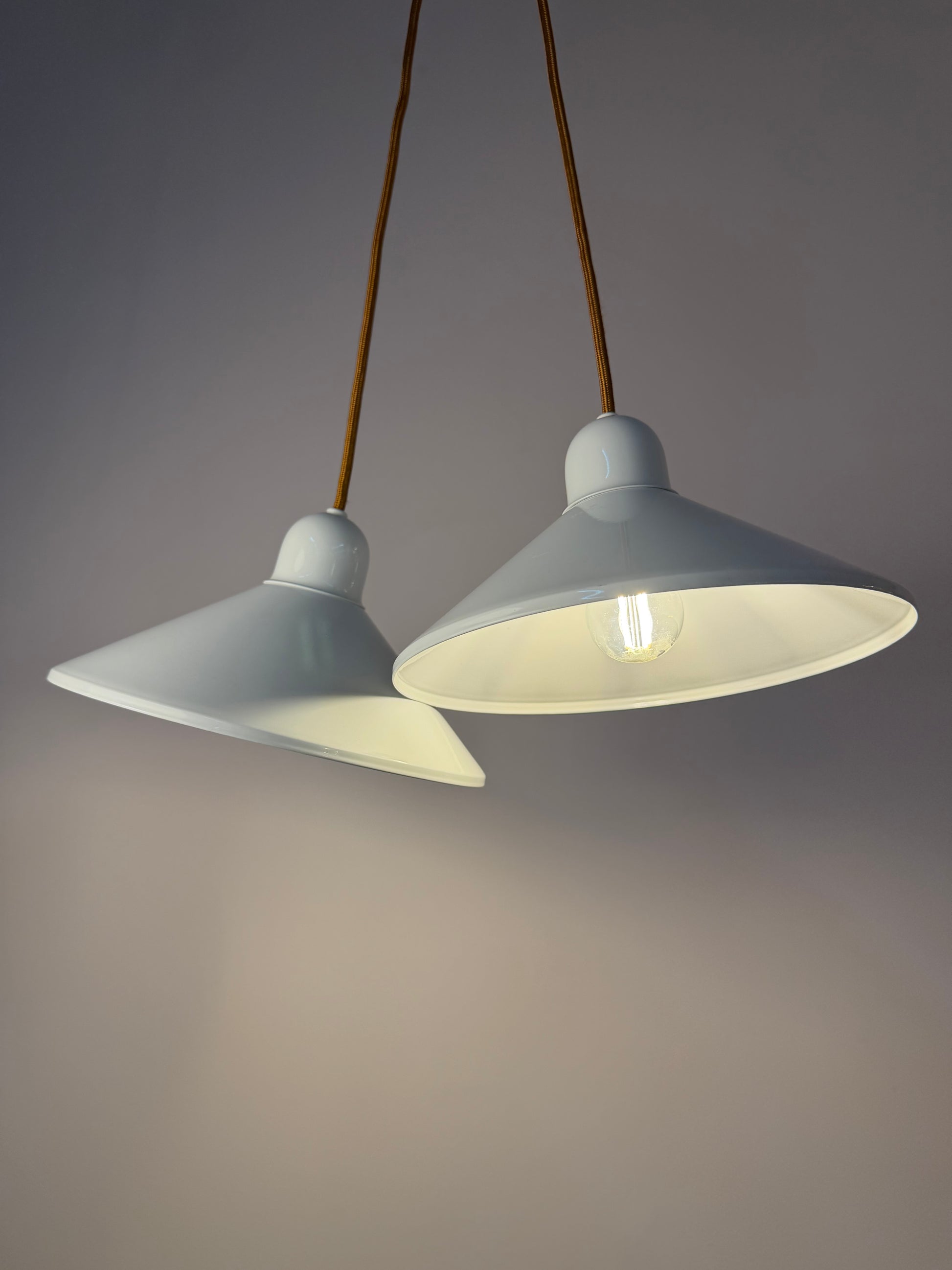 Set: 2x Hängelampe Typ 734 weiß von Horn