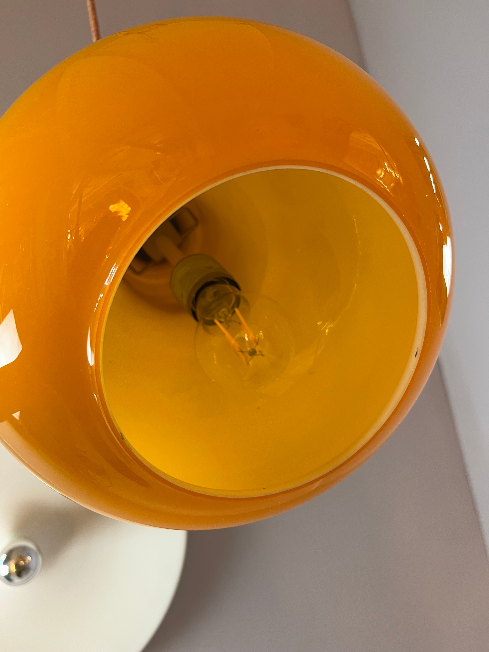 Hängelampe gelb Glas
