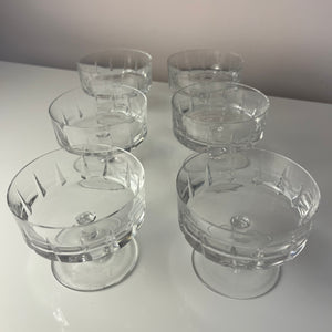 Set: 6x Champagnerschale Kristallglas