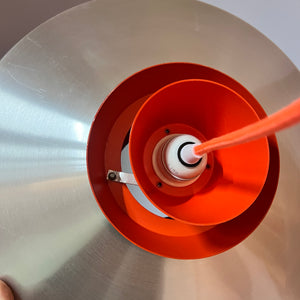 Lamellenlampe Søvaern silber orange von Carl Thore für Granhaga