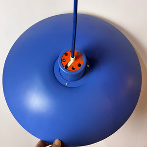 Lamellenlampe PH4 blau von Poul Henningsen für Louis Poulsen