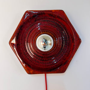 Wandlampe rot Keramik von Hustadt Leuchten