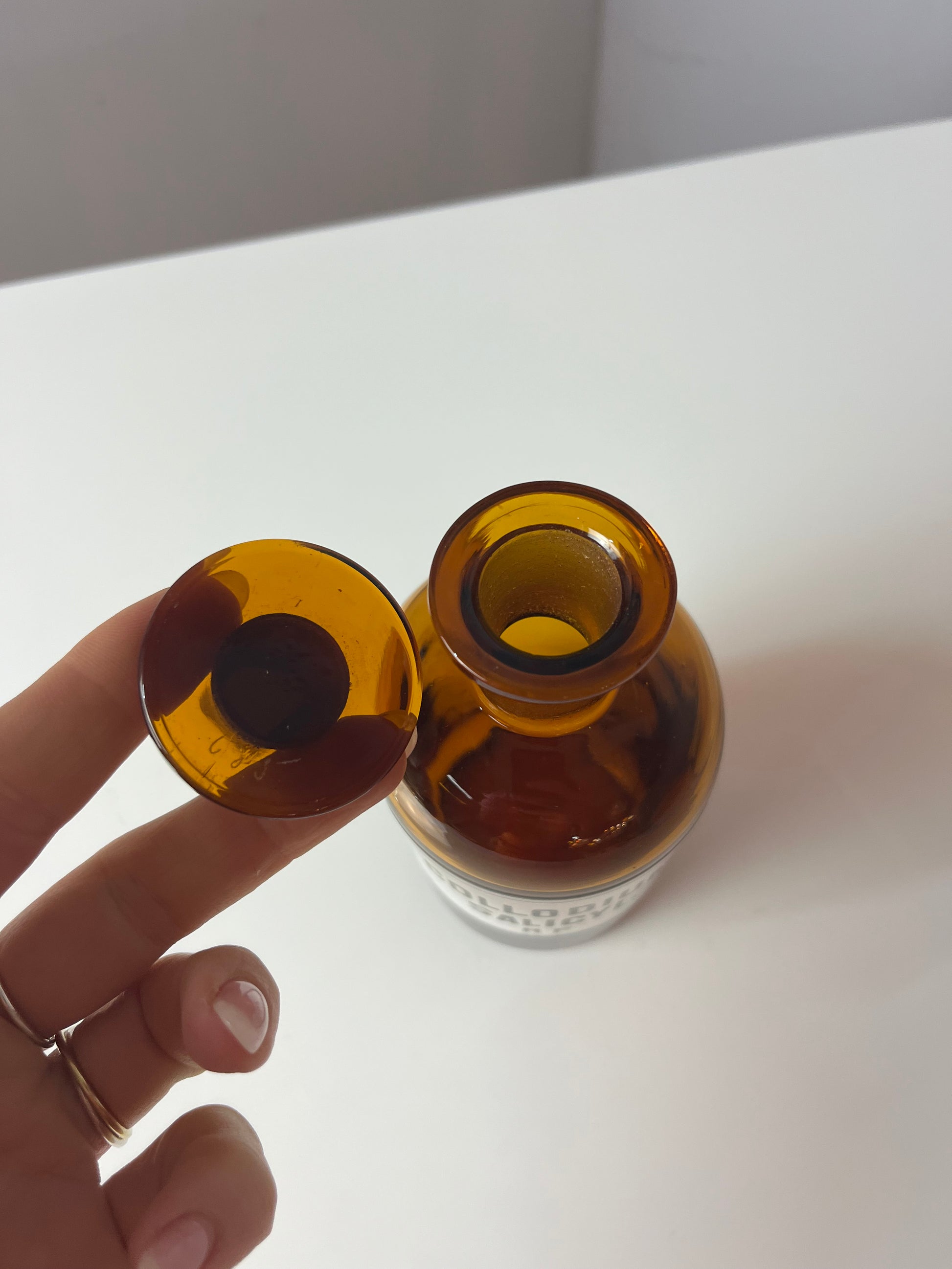 Apothekerglas Collodium Salicylic. RF braun