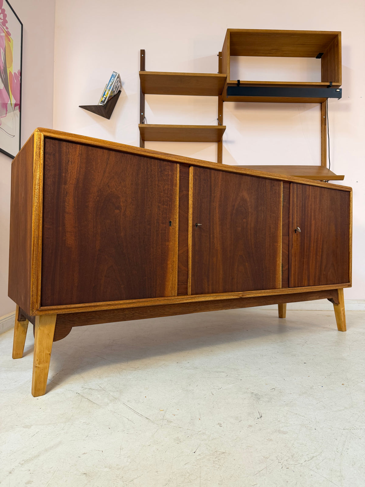 Sideboard Teak & Ulme aus Dänemark