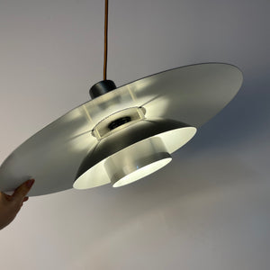 Große Lamellenlampe Leto silber kupfer von Top Lamper