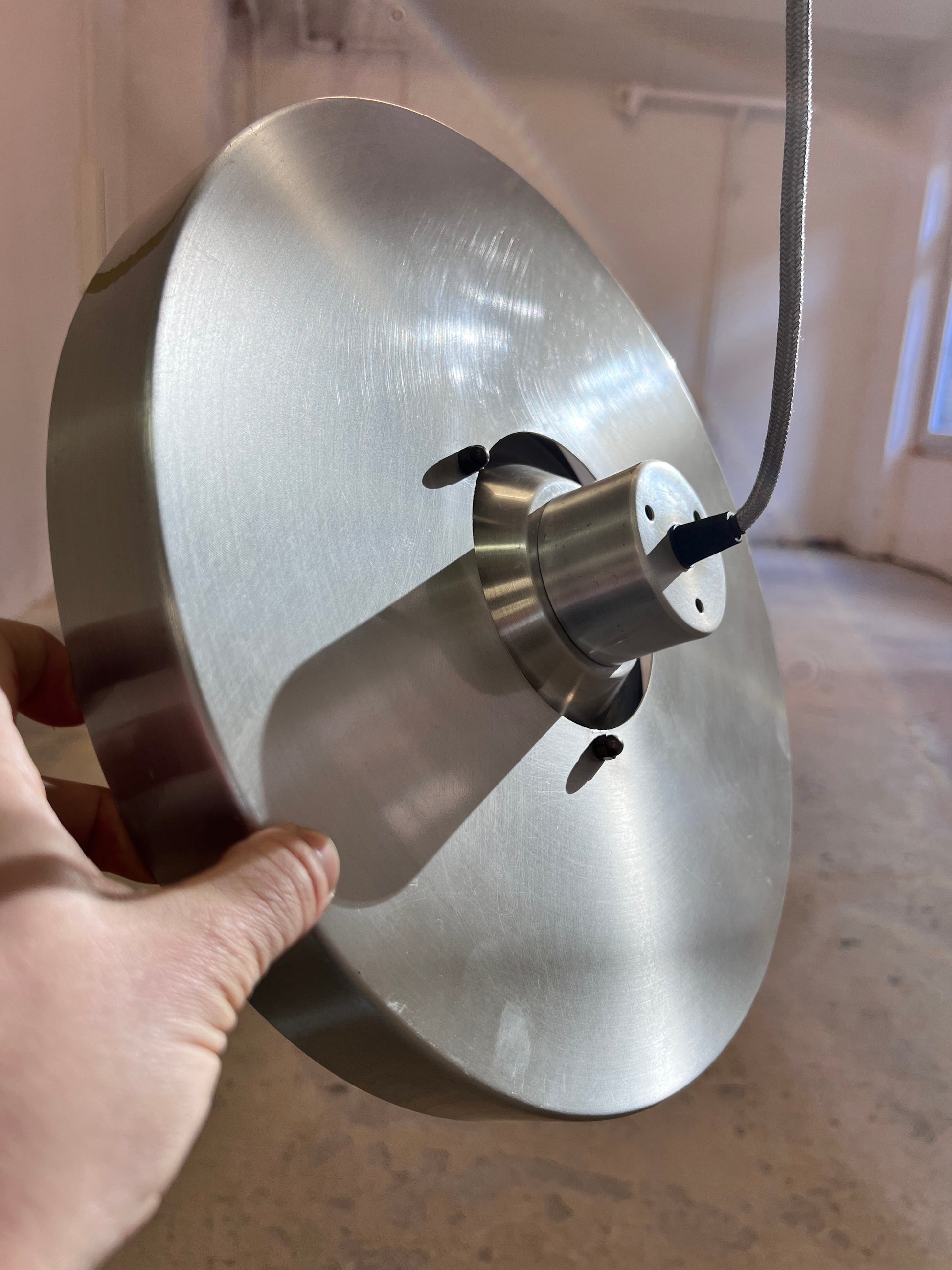 Hängelampe silber anthrazit aus Dänemark
