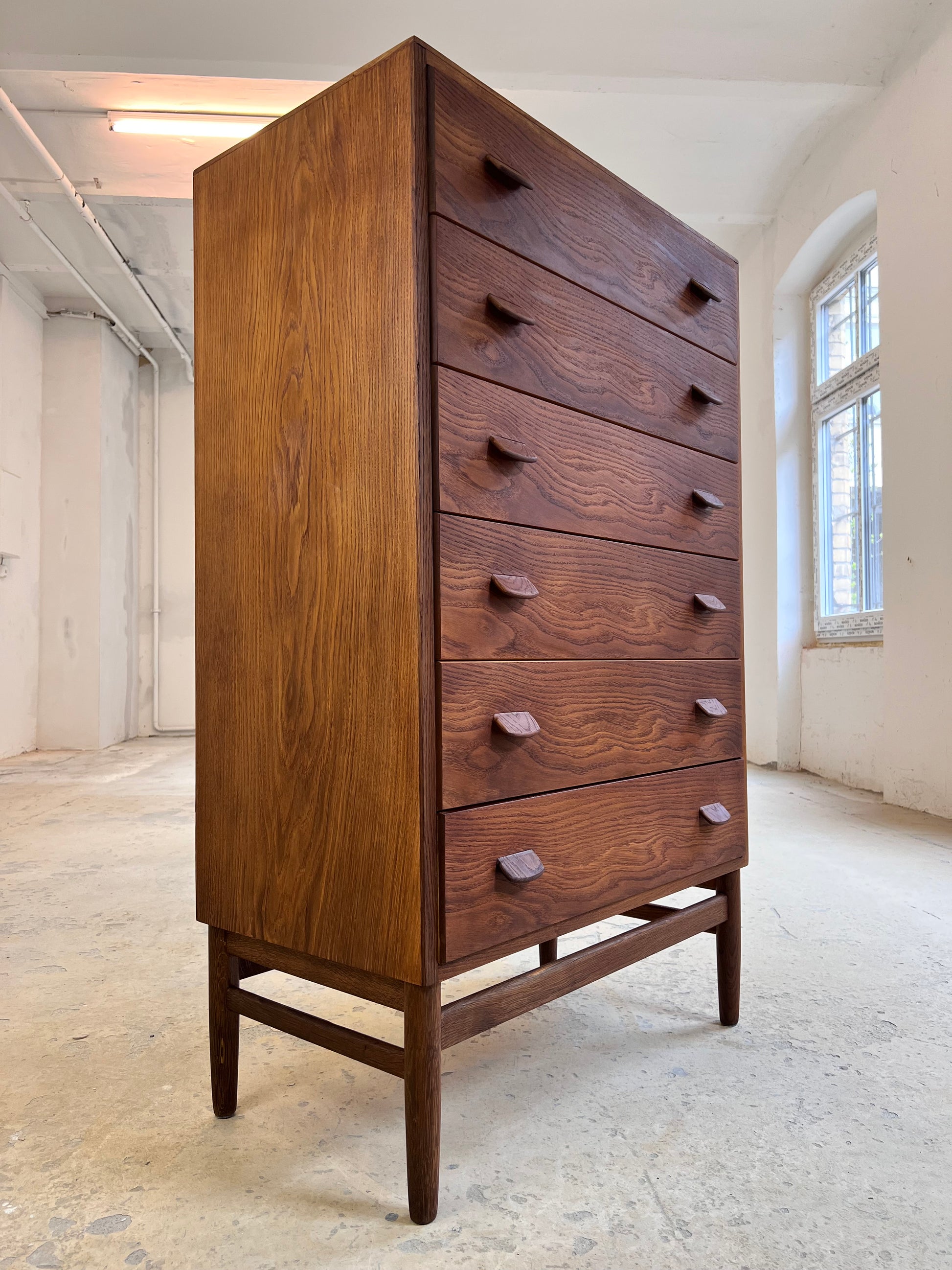Kommode Tallboy Eiche von Poul Volther für FDB Møbler