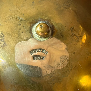 Kugeltischlampe Messing von Gusums Bruk aus Schweden